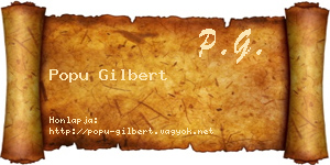 Popu Gilbert névjegykártya